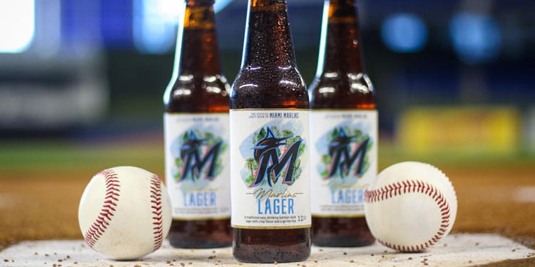 Marlins Lager at Home Plate