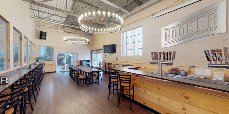 Inside the Thomas Hooker Brewery Taproom