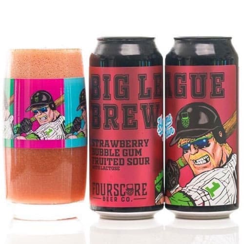 Big League Brew, Strawberry Bubble Gum Fruited Sour – Fourscore Beer Co.