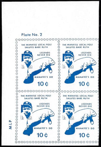 1983 Babe Ruth U S Postage Stamps Baseball Life