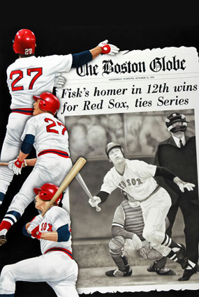 Carlton Fisk of the Boston Red Sox