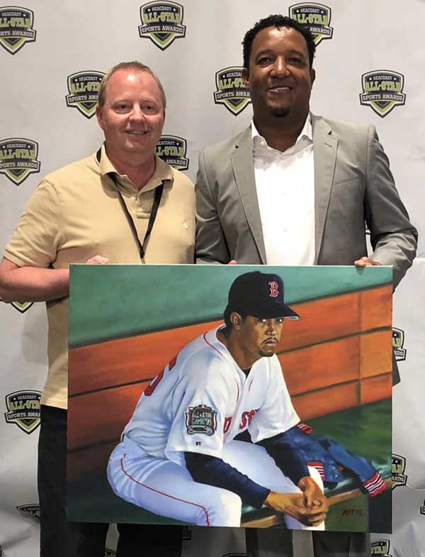 Kevin McNeil with Pedro Martinez