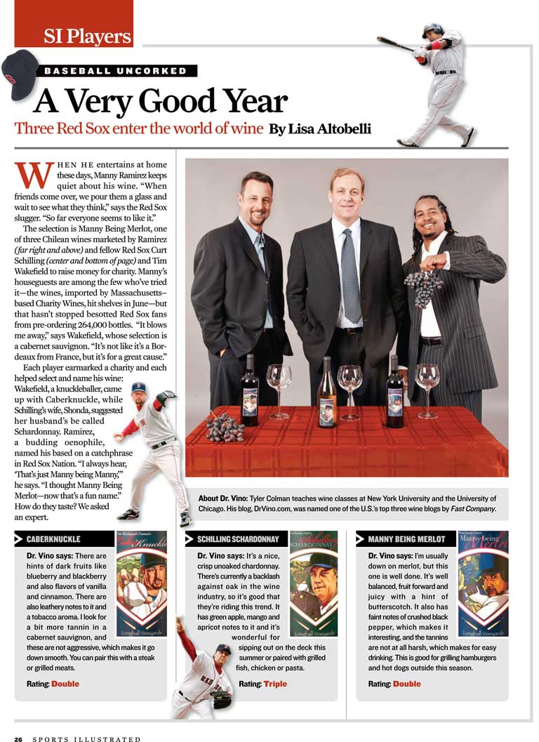 Red Sox Wines in Sports Illustrated