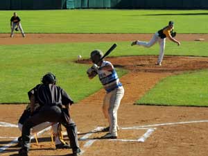 Buffalo Hitmen Batting at Doubleday Field