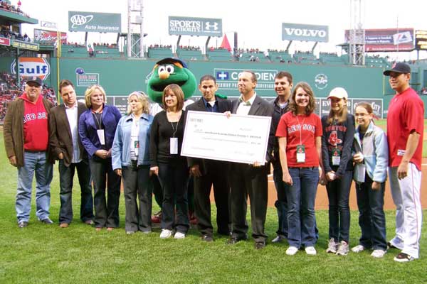 Jacoby Ellsbury Check Presentation at Fenway Park