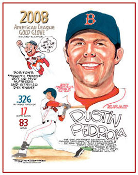 Frank Galasso, Dustin Pedroia of the Boston Red Sox: "American League Gold Glove"