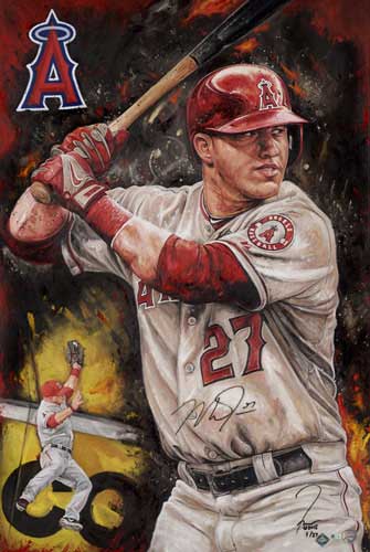 Mike Trout, by Justyn Farano