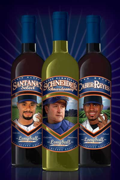 Johan Santana, Brian Schneider and Jose Reyes Charity Wines