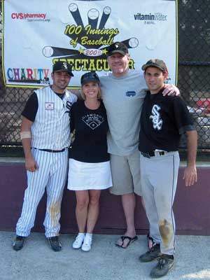 Shonda & Curt Schilling with event organizers, Brett Rudy and Mike Lembo