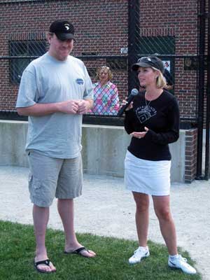 Shonda and Curt Schilling address 100 Innings of Baseball players