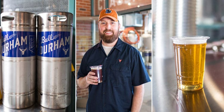 Durham Bulls Beer Co kegs