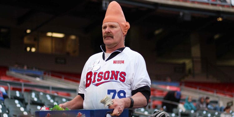 Buffalo Bisons Conehead beer man, Tom Girot