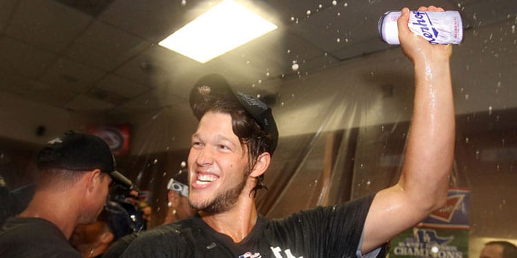 Clayton Kershaw with Clayton Kershop Beer