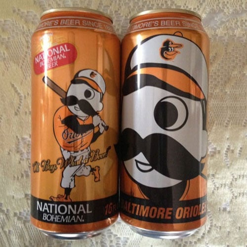 National Bohemian Beer with Baltimore Orioles