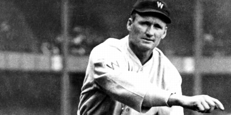 Walter "Big Train" Johnson, the All-Time Shutout King with 110.