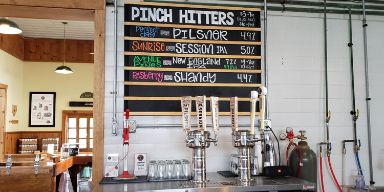 Cooperstown Brewing pinch hitters menu