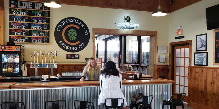 Cooperstown Brewing inside taproom