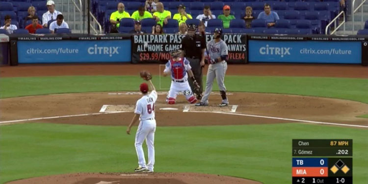 Empty Seats Behind Home Plate at Florida Marlins Game