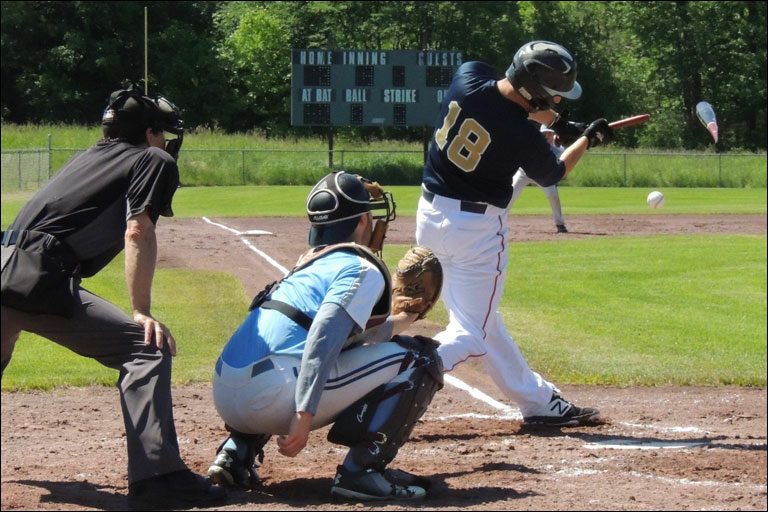 Tommie Cable Breaks Baseball Bat at Cooperstown Classic