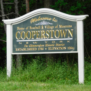 Welcome to Cooperstown Sign