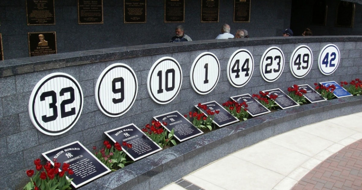 yankees monument park on the field