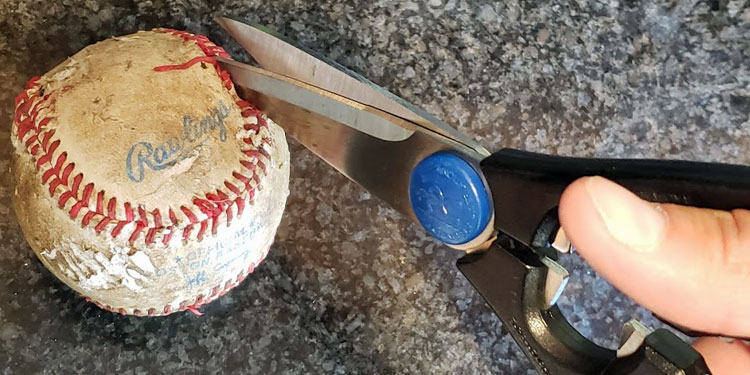 Cutting Open a Baseball