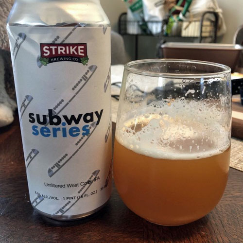 Subway Series Unfiltered West Coast IPA by Strike Brewing