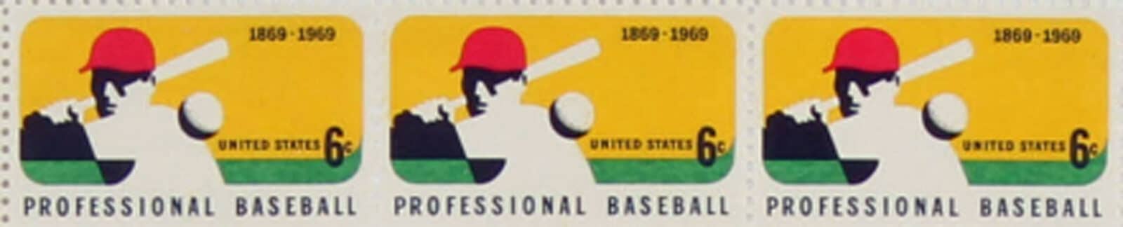 100th Anniversary of Professional Baseball U.S. Postage Stamps