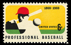 100th Anniversary of Professional Baseball U.S. Postage Stamp – 6¢