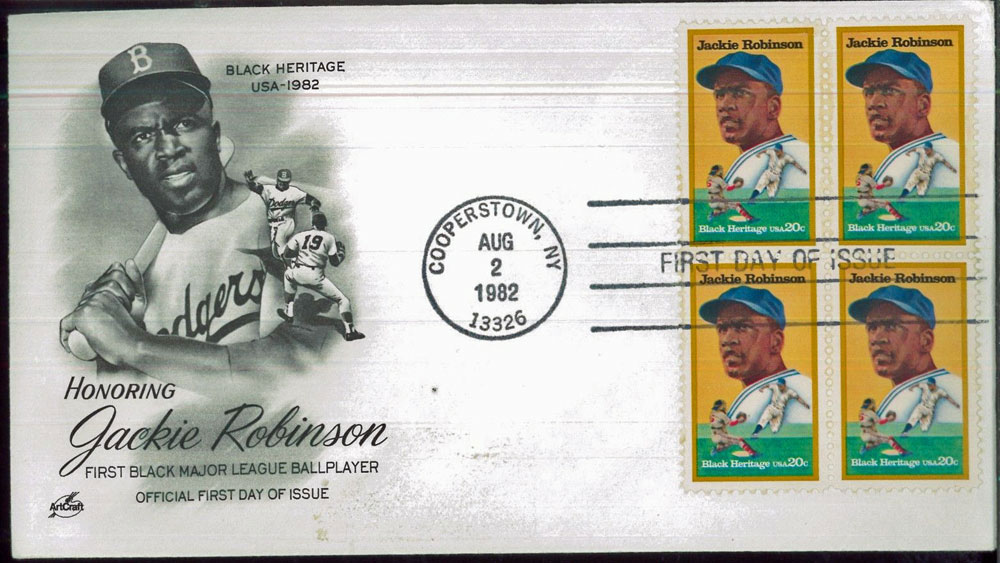 1982 Jackie Robinson U.S. Postage Stamps Baseball Life