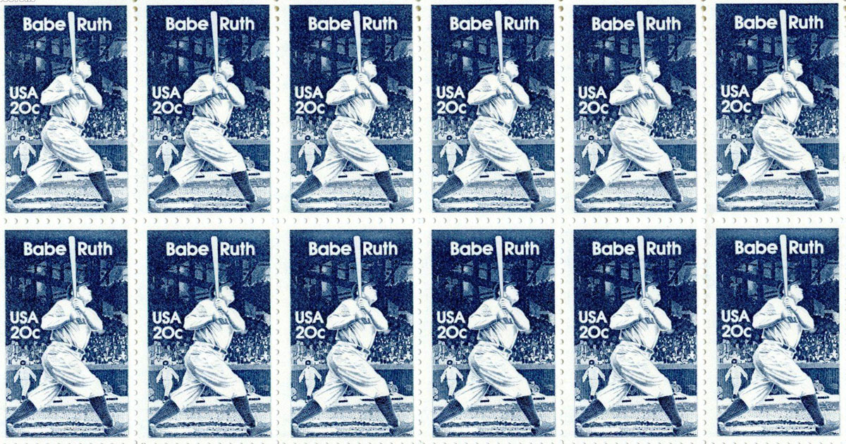 Usa Babe Ruth Postage Stamp Stock Photo - Download Image Now