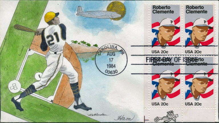 Roberto Clemente, 1984 U.S. Postage Stamp FDC