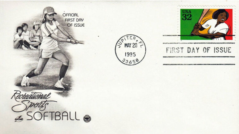 Softball, Recreational Sports, U.S. Postage Stamps FDC
