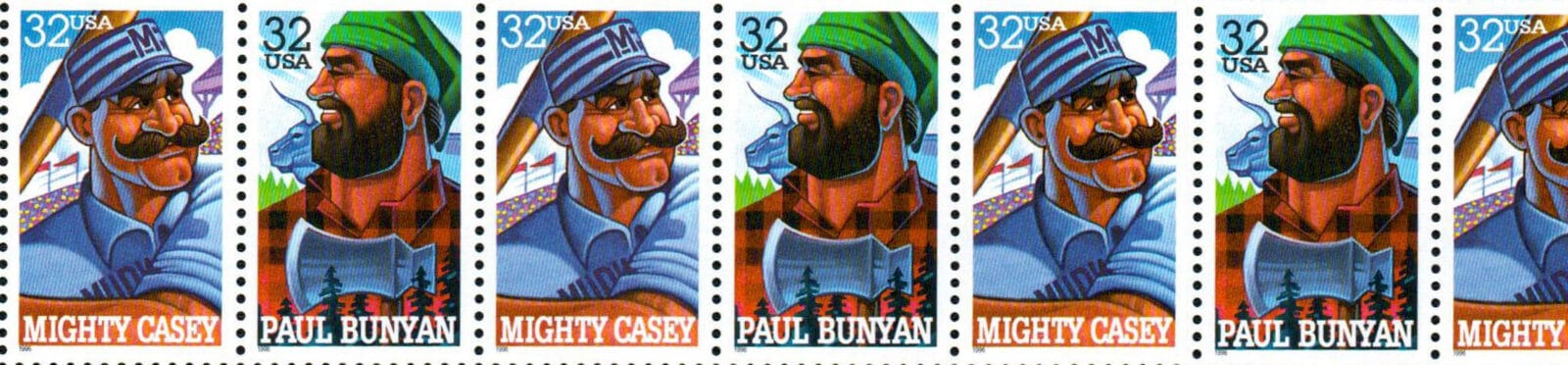 Folk Heroes, U.S. Postage Stamps header