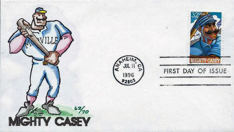 Mighty Casey, Folk Heroes, U.S. Postage Stamps FDC