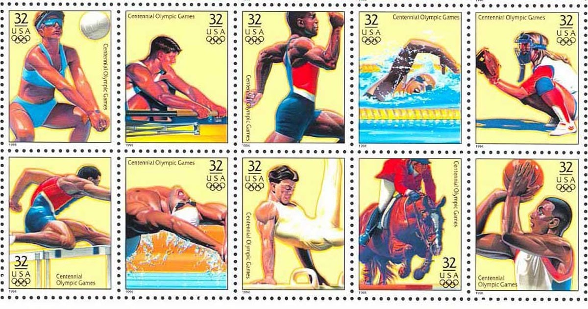 1996 Centennial Olympic Games | U.S. Postage Stamps | Baseball Life