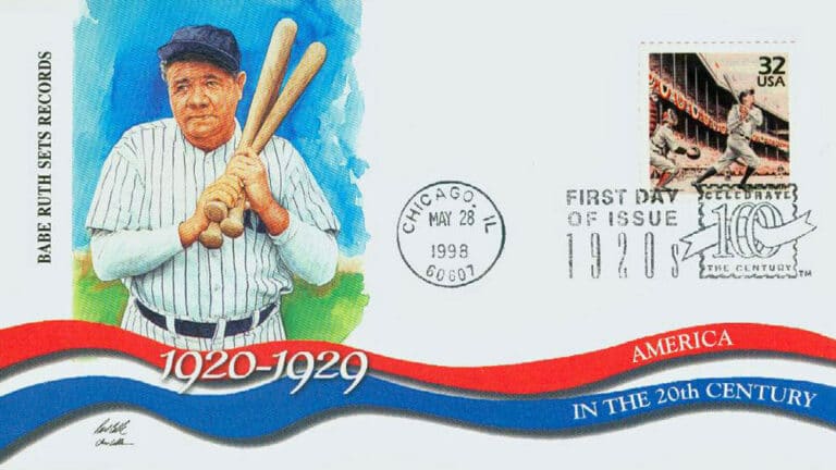 Babe Ruth, Celebrate the Century U.S. Postage Stamp FDC