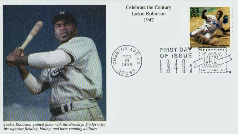 Jackie Robinson, Celebrate the Century U.S. Postage Stamp FDC