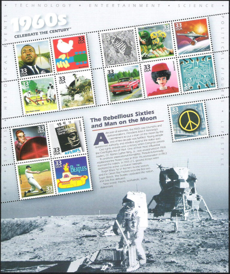 Celebrate the Centuries (1960s), U.S. Postage Stamp Sheet