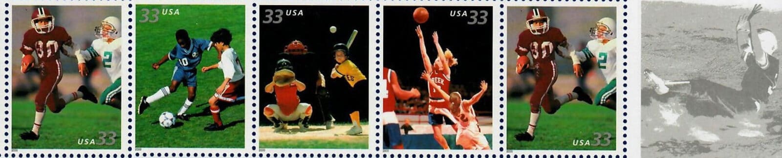 Youth Team Sports U.S. Postage Stamps – header