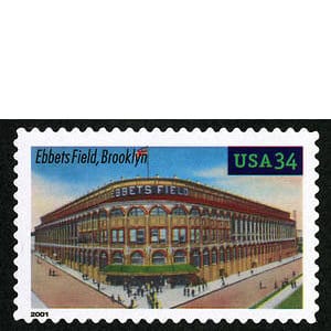 Ebbets Field, Legendary Playing Fields, U.S. Postage Stamp – 34¢