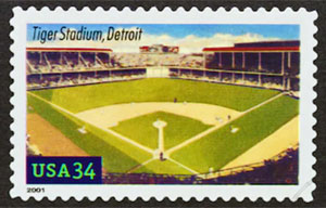 Tiger Stadium, Legendary Playing Field, U.S. Postage Stamp – 34¢