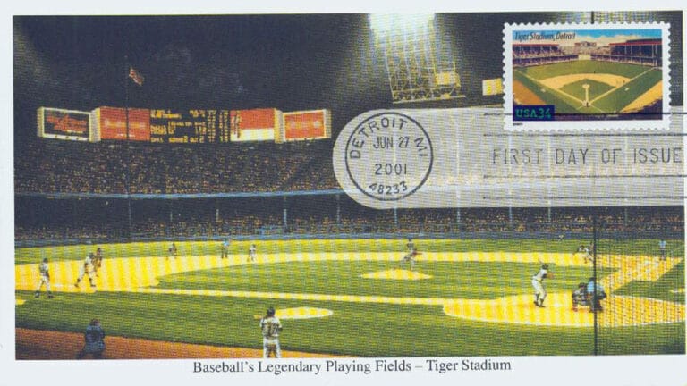 Tiger Stadium, Legendary Playing Fields, U.S. Postage Stamp FDC