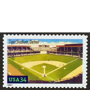 Tiger Stadium, Legendary Playing Fields, U.S. Postage Stamp – 34¢