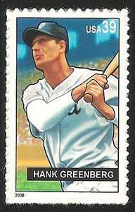 Hank Greenberg, Baseball Sluggers, U.S. Postage Stamp – 39¢
