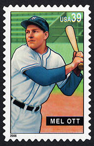 Mel Ott, Baseball Sluggers, U.S. Postage Stamp – 39¢