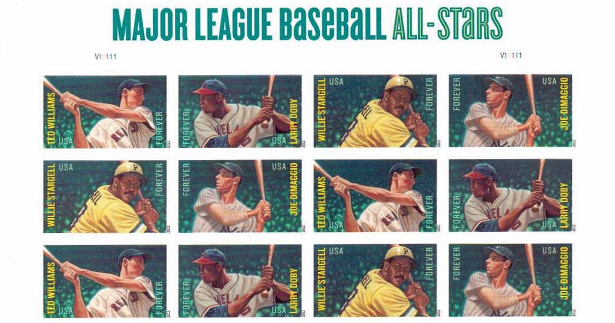 2012 First-Class Forever Stamp - Major League Baseball All-Stars: Larry Doby  for sale at Mystic Stamp Company