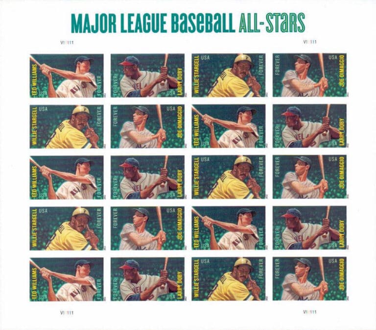 2012 Major League Baseball All-Stars, U.S. Postage Stamps Sheet