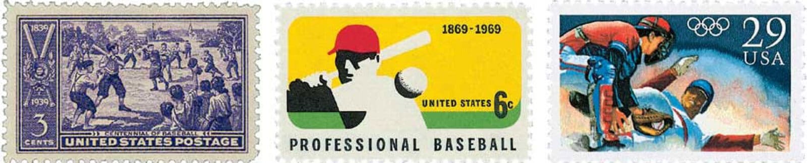 Baseball U.S. Postage Stamps - header