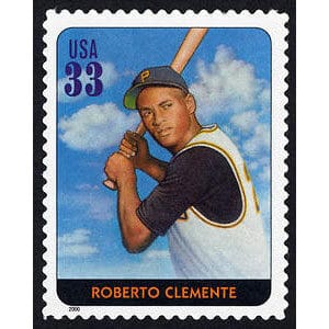 Roberto Clemente, Legends of Baseball U.S. Postage Stamp – 33¢
